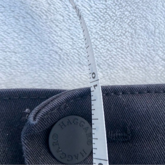 Haggar Slim Straight Black Pants - Mens 38 x 30 Stretch - Picture 4 of 9